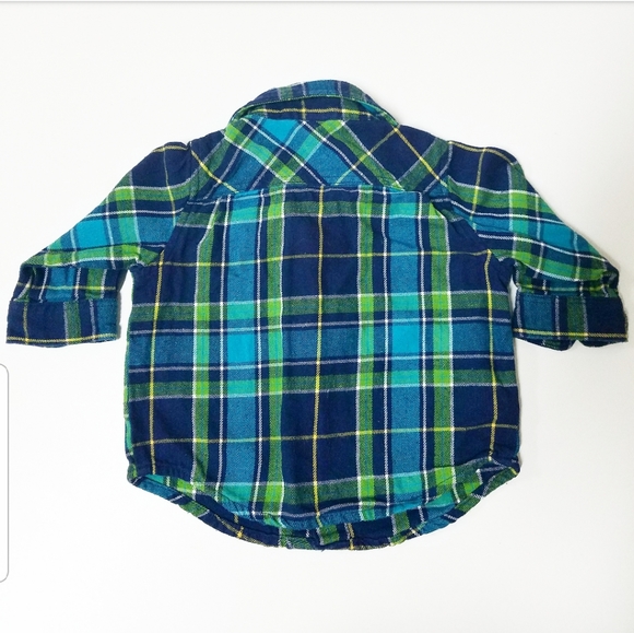 Navy Plaid Pattern Shirt - Picture 2 of 5